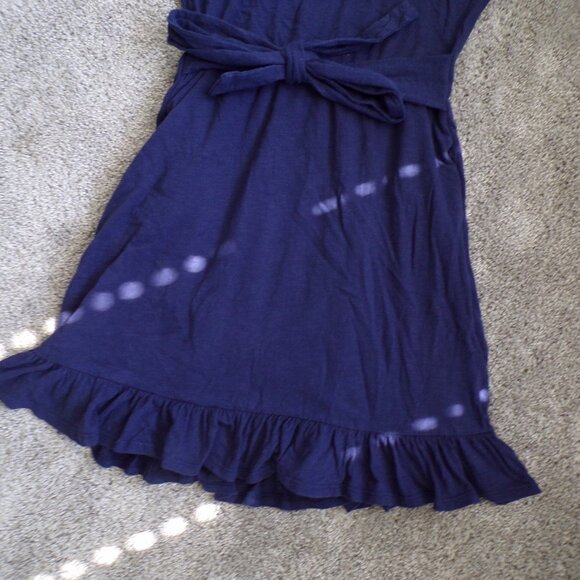 Modcloth navy ruffle hem dress M - Picture 3 of 9